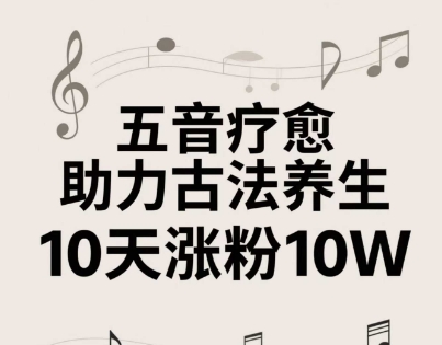 古法五音养生教程，五音疗愈的视频的制作方法，2-4小时就能学会，作者10天涨粉10W智小邦项目网-专注分享网络创业项目落地实操课程 – 全网首发_高质量创业项目输出智小邦项目网