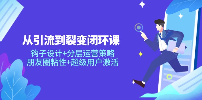 从引流到裂变闭环课：钩子设计+分层运营策略，朋友圈粘性+超级用户激活智小邦项目网-专注分享网络创业项目落地实操课程 – 全网首发_高质量创业项目输出智小邦项目网