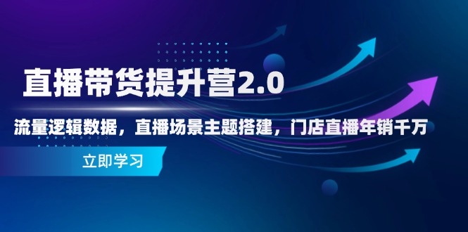直播带货提升营2.0：流量逻辑数据，直播场景主题搭建，门店直播年销千万智小邦项目网-专注分享网络创业项目落地实操课程 – 全网首发_高质量创业项目输出智小邦项目网