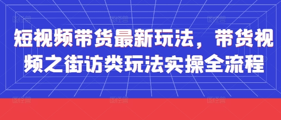 短视频带货最新玩法，带货视频之街访类玩法实操全流程智小邦项目网-专注分享网络创业项目落地实操课程 – 全网首发_高质量创业项目输出智小邦项目网