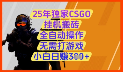 25年独家CSGO挂G搬砖，全自动操作，无需打游戏，小白日入3张+【揭秘】智小邦项目网-专注分享网络创业项目落地实操课程 – 全网首发_高质量创业项目输出智小邦项目网