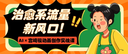 治愈系流量新风口，AI+宫崎骏动画创作实战课，从0到1打造爆款视频智小邦项目网-专注分享网络创业项目落地实操课程 – 全网首发_高质量创业项目输出智小邦项目网