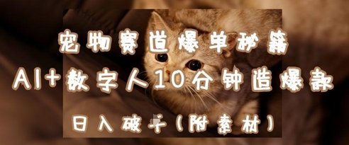 宠物赛道爆单秘籍：AI+数字人10分钟造爆款，日入1k智小邦项目网-专注分享网络创业项目落地实操课程 – 全网首发_高质量创业项目输出智小邦项目网