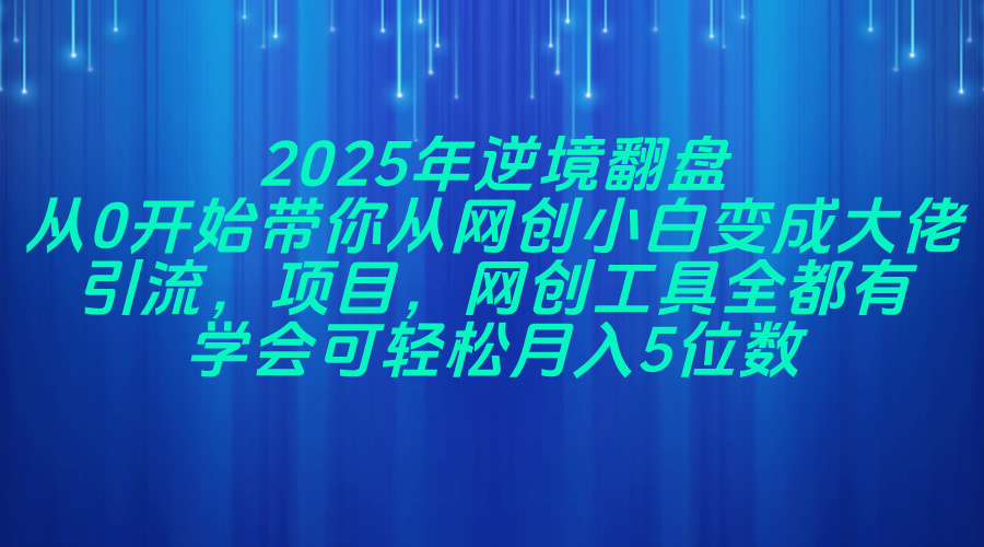 2025年逆境翻盘，从0开始带你从网创小白变成大佬，引流，项目，网创工…智小邦项目网-专注分享网络创业项目落地实操课程 – 全网首发_高质量创业项目输出智小邦项目网
